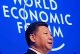 Xi Jinping speaks at the World Economic Forum.