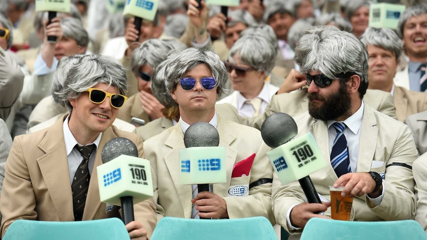 The Richies sit in the stands at the SCG