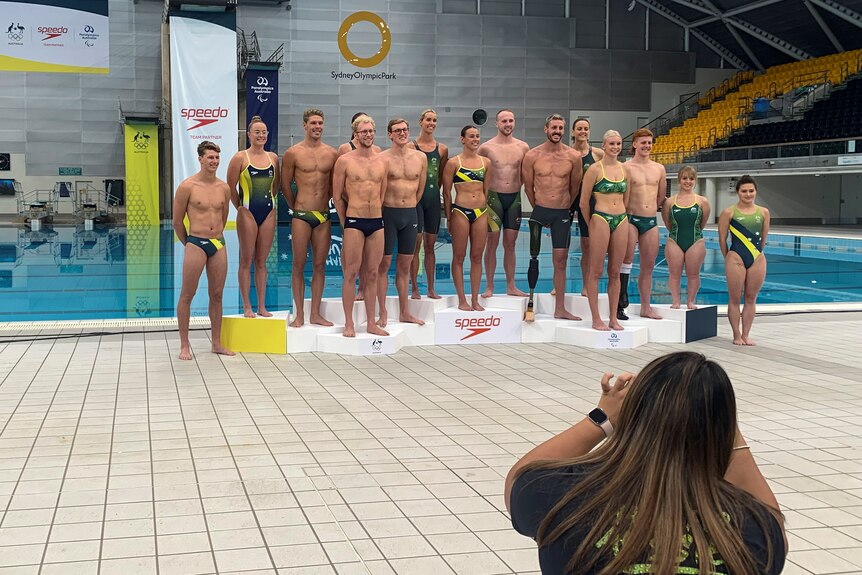 澳大利亚奥运游泳队及残奥游泳队部分成员。