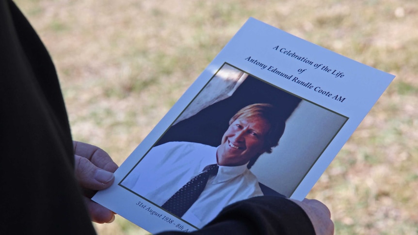 A memorial service was held for Tony Coote at Mulloon Creek Natural Farms on September 9, 2018.
