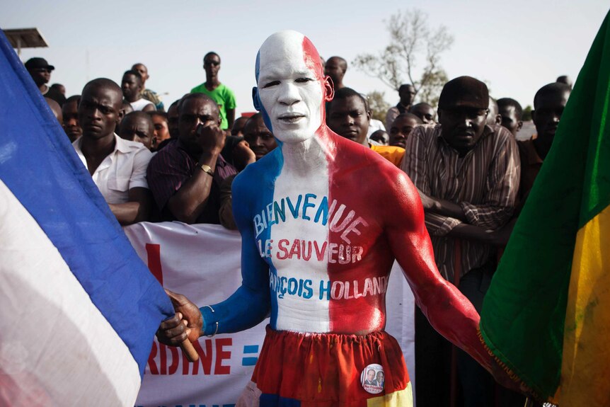 Hollande fan dresses up in Mali