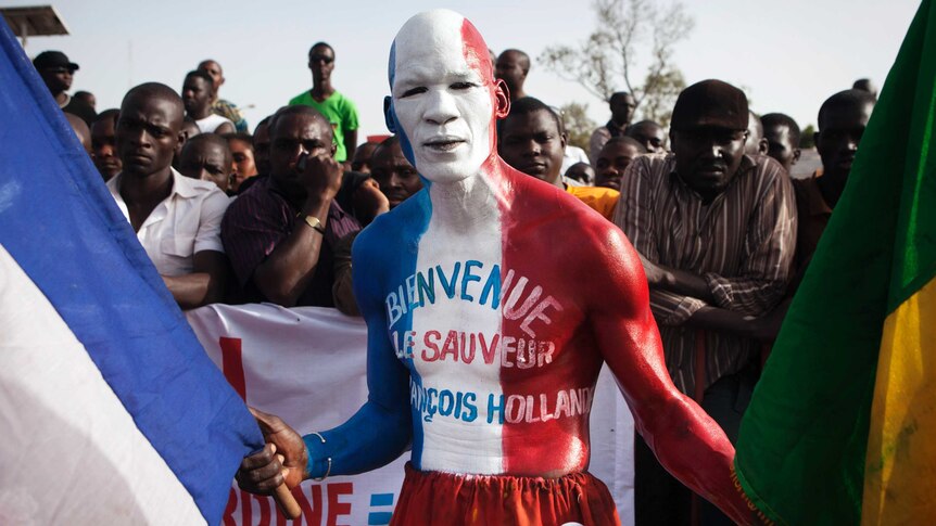 Hollande fan dresses up in Mali