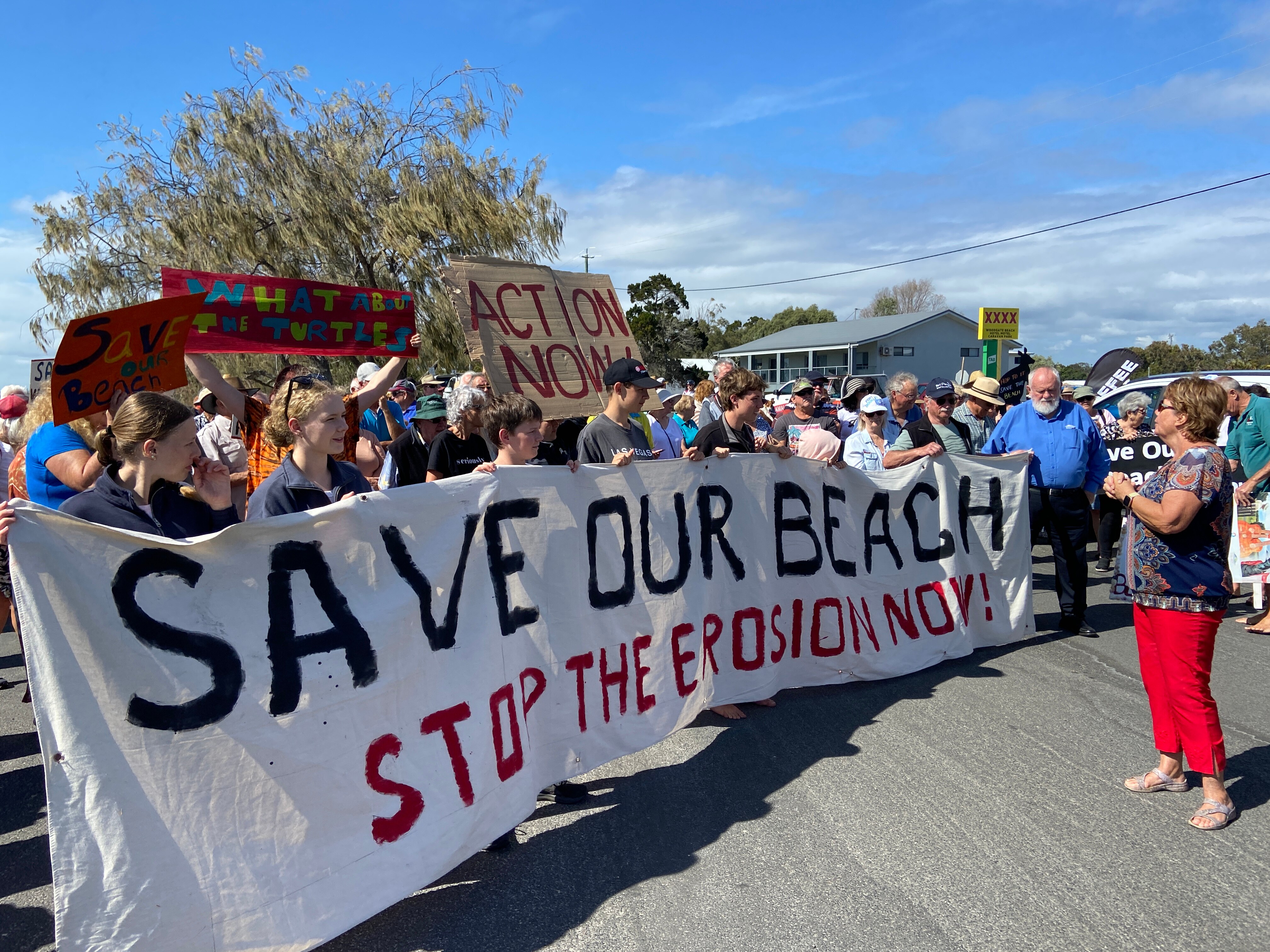 Coastal erosion prompts flooding fears at Woodgate Beach as foreshore