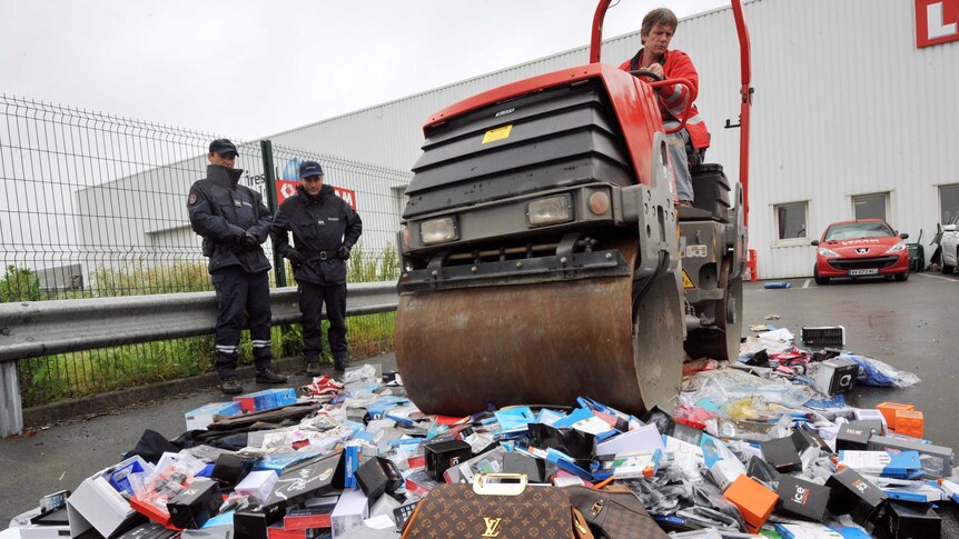 Chinese police destroy £21million of counterfeit designer goods