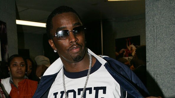 Sean 'P Diddy' Combs wearing a Vote Or Die shirt