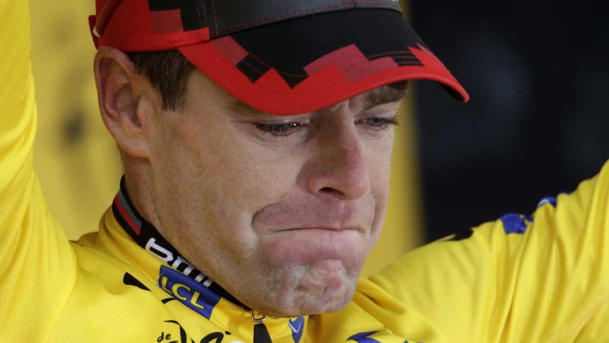 Cadel sheds a tear