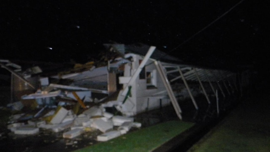 Tornado tears through: Penola Bowling Club was severely damaged