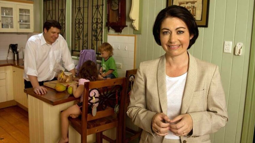 Terri Butler stands with her family