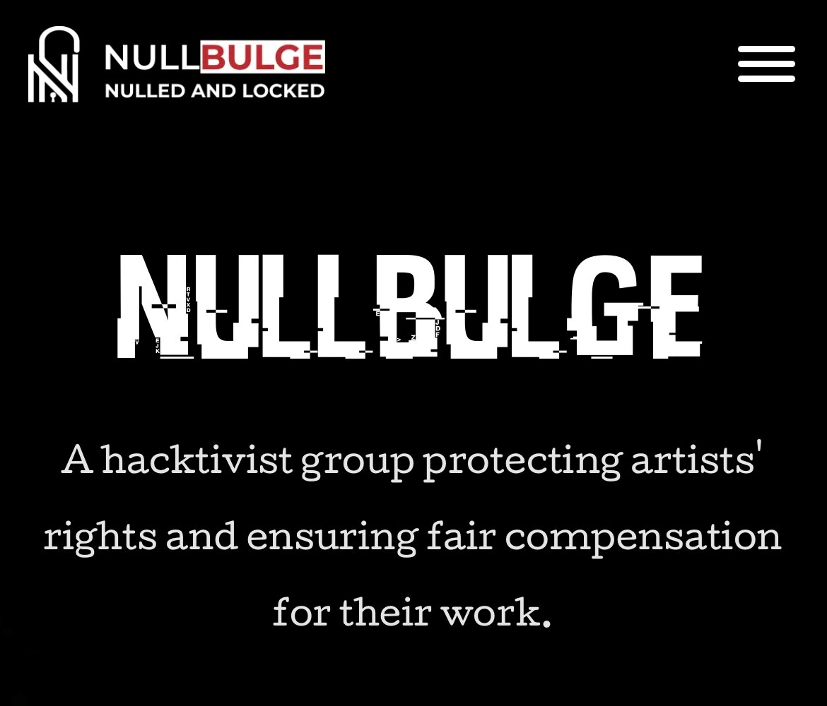 A  logo with the words  "protect artists rights"  and "ensureing fair compensation for their work". 