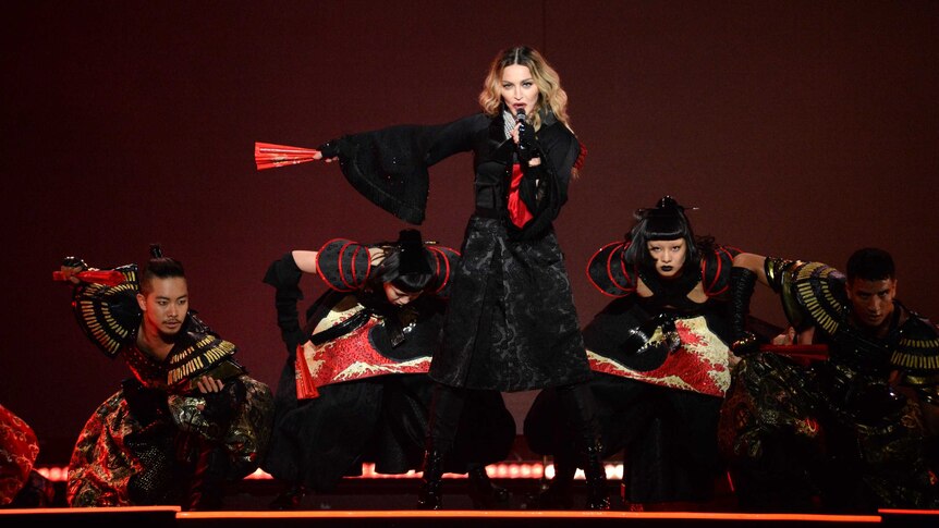 Madonna performs during her Rebel Heart tour