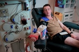 A man donating blood.