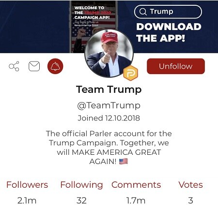 Trump Campaign, Republicans Boost Parler in Lieu of Twitter Censorship