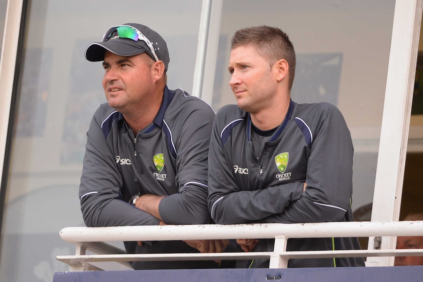 Mickey Arthur and Michael Clarke