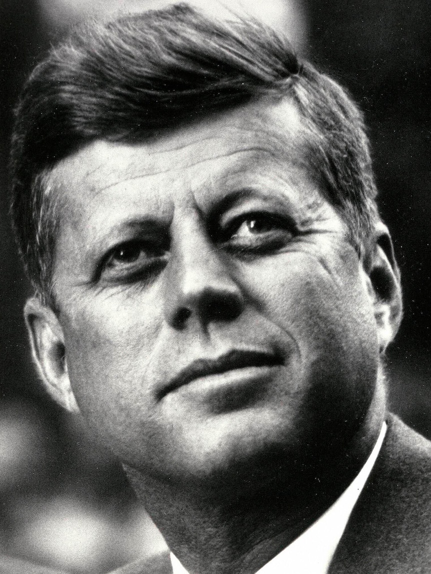 1963 file photo showing former US president John F Kennedy, who was assassinated in 1963.