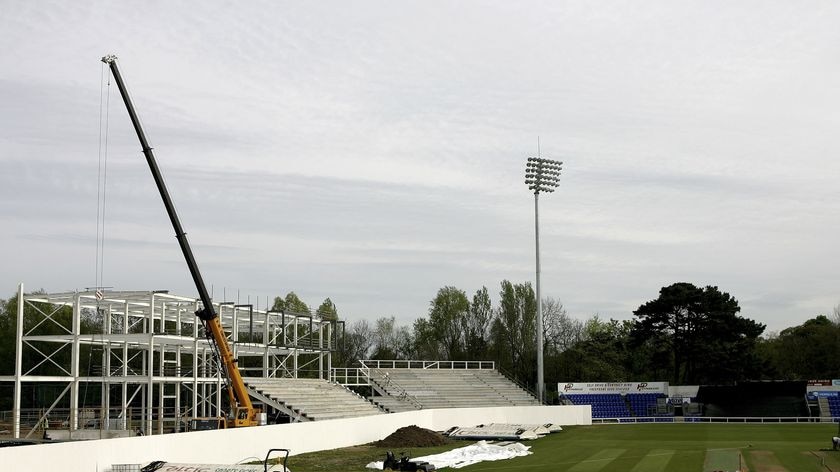 Work starts on rebuilding Sophia Gardens ahead of the 2009 Ashes Test