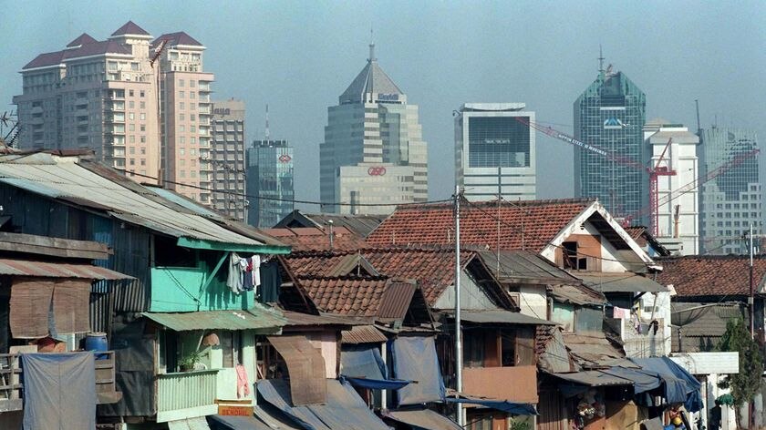 The study's authors say the main problem is that Jakarta is sinking under the weight of out-of-control development [File photo].