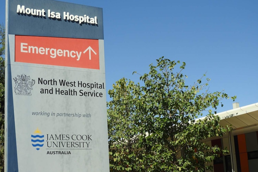 Mount Isa Hospital emergency department sign