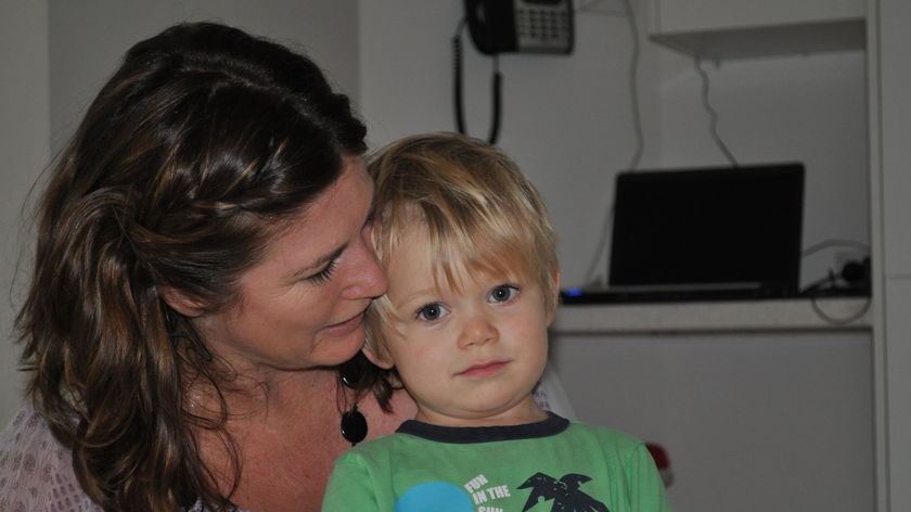 Jodi Hahn and her son Jonah on April 27, 2010.