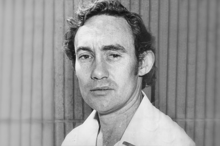 A black and white headshot of Douglas Crabbe.