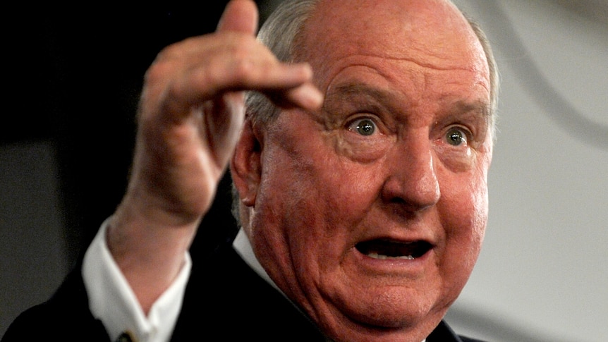 Alan Jones speaks at the Press Club (Alan Porritt)