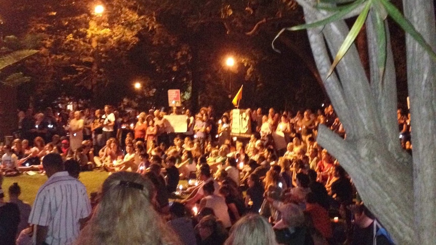 People gather for vigil over Manus Island death in Perth