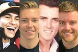 Composite of Alex Roberts, Lee Cuthbert, Luke and Paul O'Shaughnessy's faces