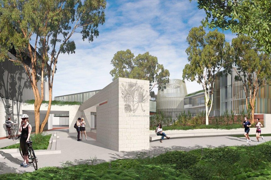 Artist's impression of proposed, new indigenous accommodation at St Catherine's College