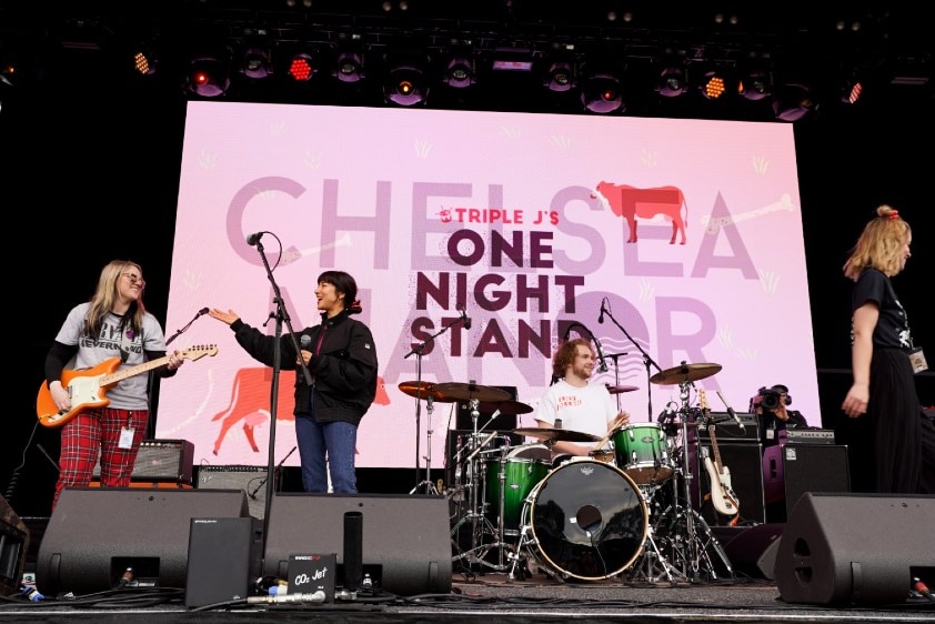 Triple J presenter Linda Marigliano introduces Chelsea Manor at One Night Stand