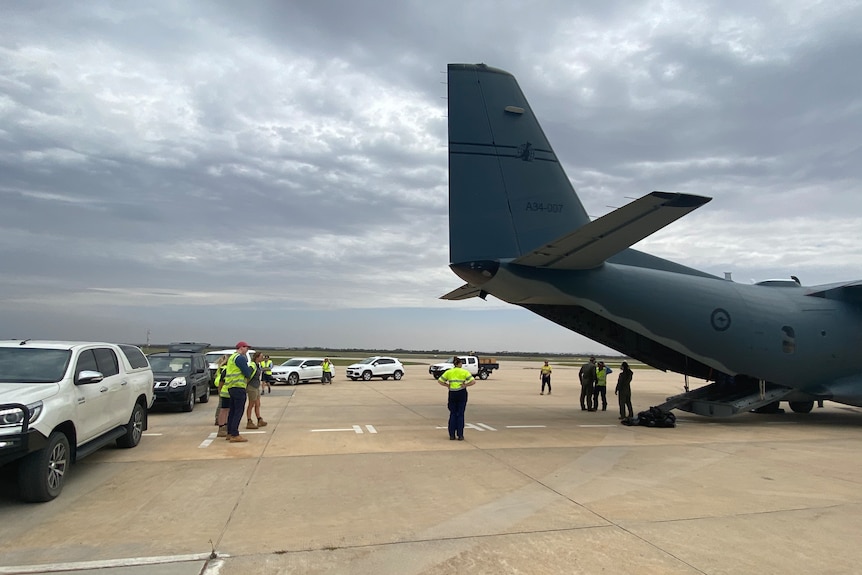 A defence plane on a tarmac