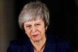 British Prime Minister Theresa May looking at the camera.