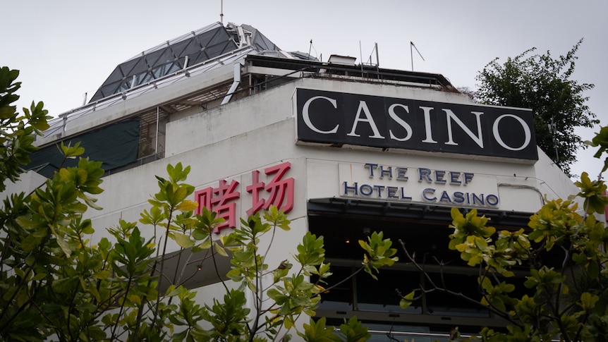 Signage of The Reef Hotel Casino in Cairns