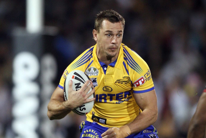 Chad Robinson during an NRL football game in 2008.