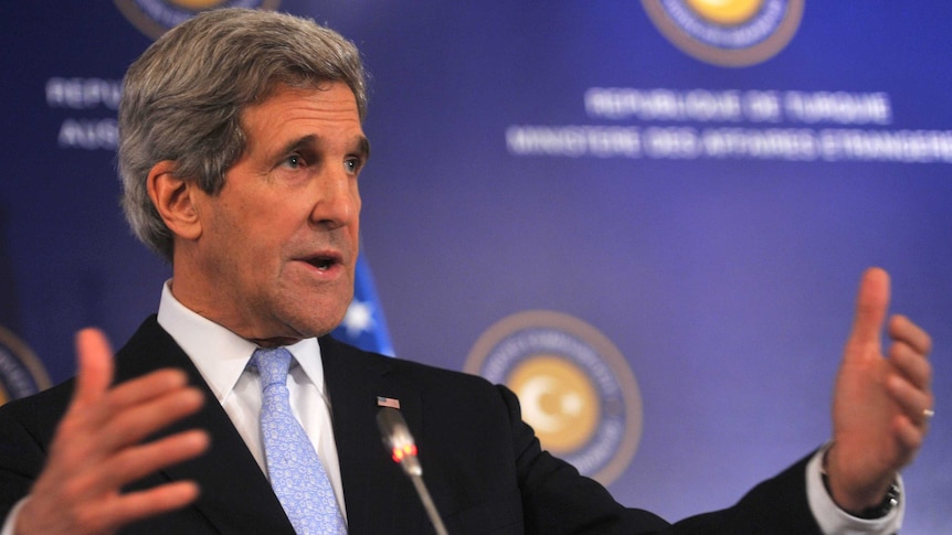 US secretary of state John Kerry speaks during Friends of Syria meeting
