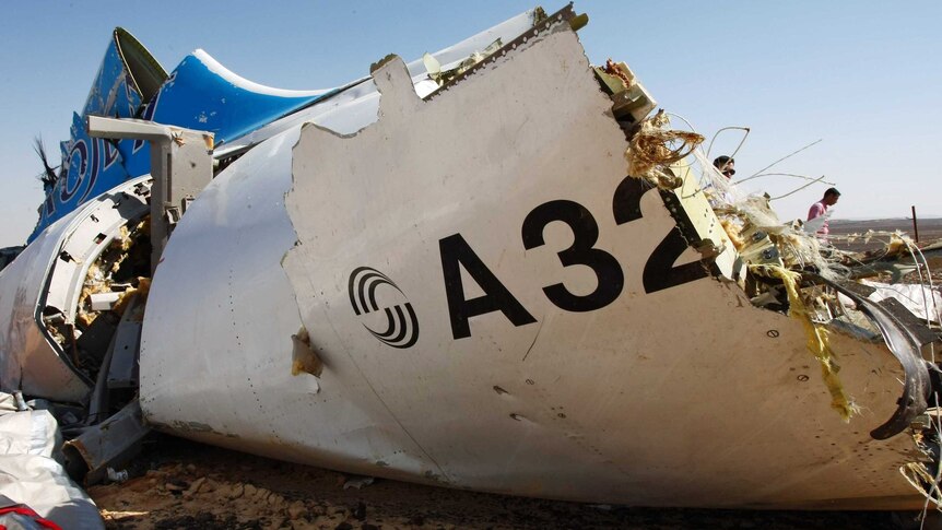Russia's Emergency Ministry picture shows the wreckage of a A321 Russian airliner in Egypt on November 1, 2015.