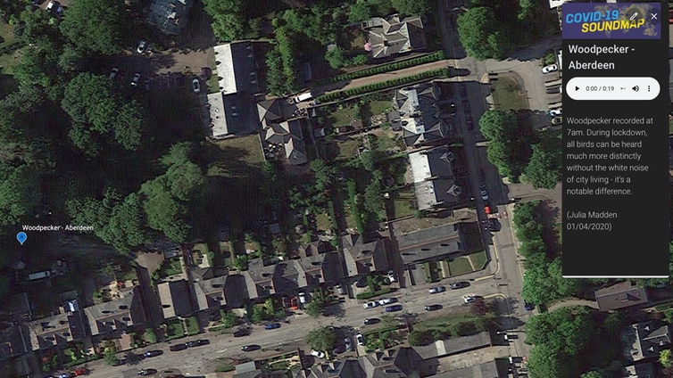 An aerial shot from google earth of roofs in a suburban area
