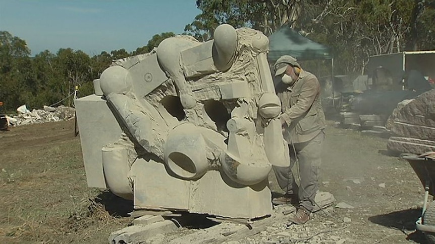 Sculptors hard at work in the hills