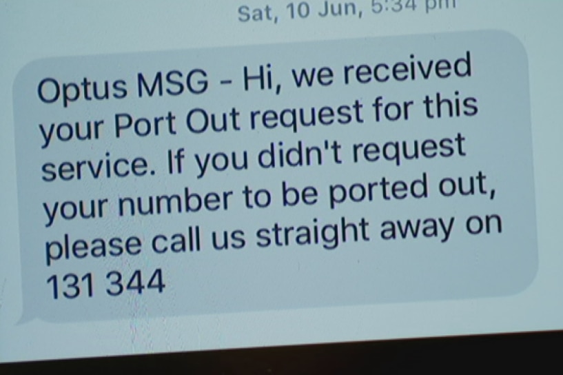 One of the text messages Deborah Brodie received as her number was illegally ported away from her.