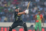 Aaron Finch bats during the ICC World Twenty20 in Bangladesh