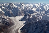 A glacier in the Karakoram region of Pakistan.