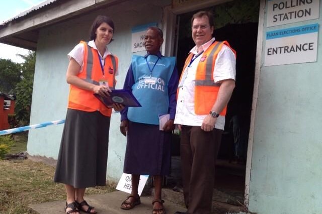 Election observers in Fiji