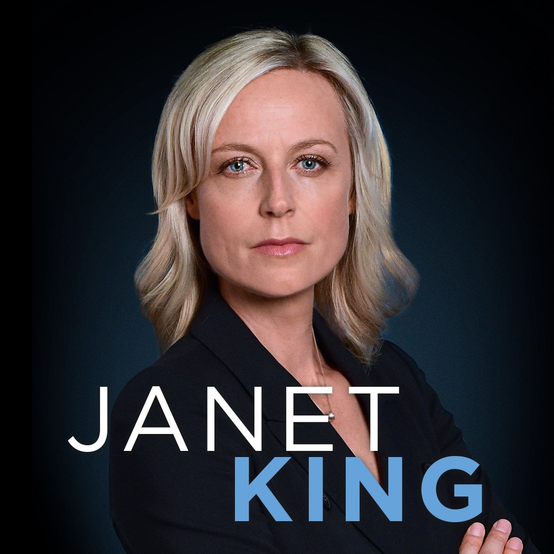 Portrait of Marta Dusseldorp as Janet King against a dark background.