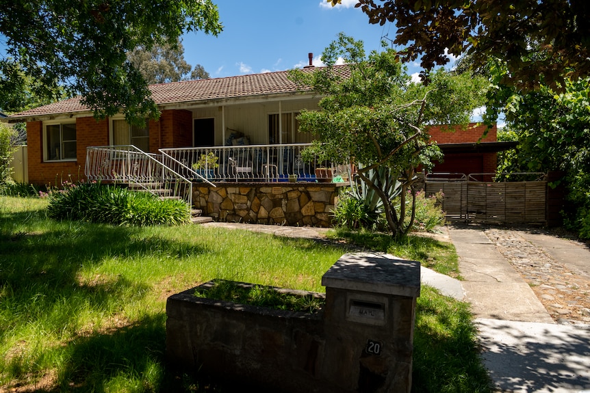 The brick Canberra home where Peter Ristic grew up.