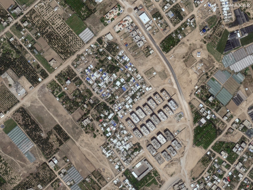 Immagine satellitare di Atatara, nel nord della Striscia di Gaza, il 10 maggio 2023.