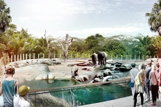 South East Asian zoo exhibit