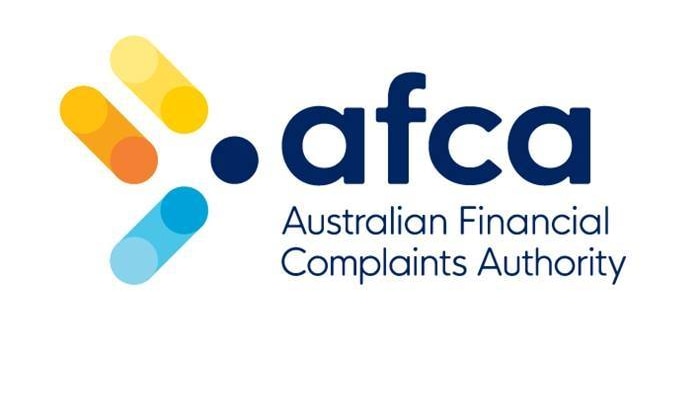 An orange, yellow and blue logo that reads "Australian Financial Complaints Authority".