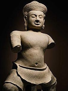 The statue, known as the Duryodhana.