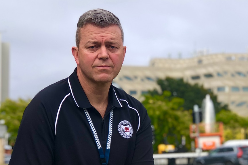 Police Association president Colin Riley in Hobart