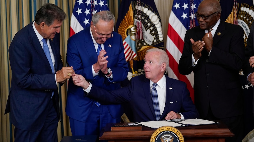 'Historic moment': Biden signs landmark climate and healthcare bill into law
