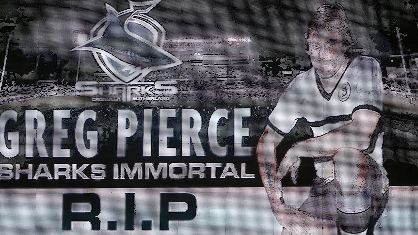 Cronulla and Australian great Greg Pierce celebrated during minute's silence at Sharks v Warriors.