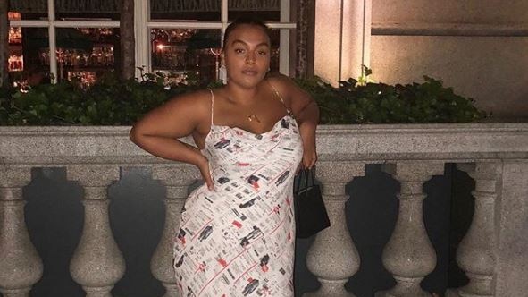 Paloma Elsesser poses in a dress in a photo posted to her Instagram